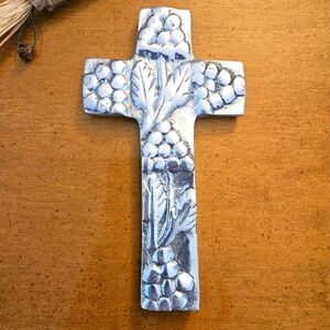 Cross Décor Pewter 4"×7"